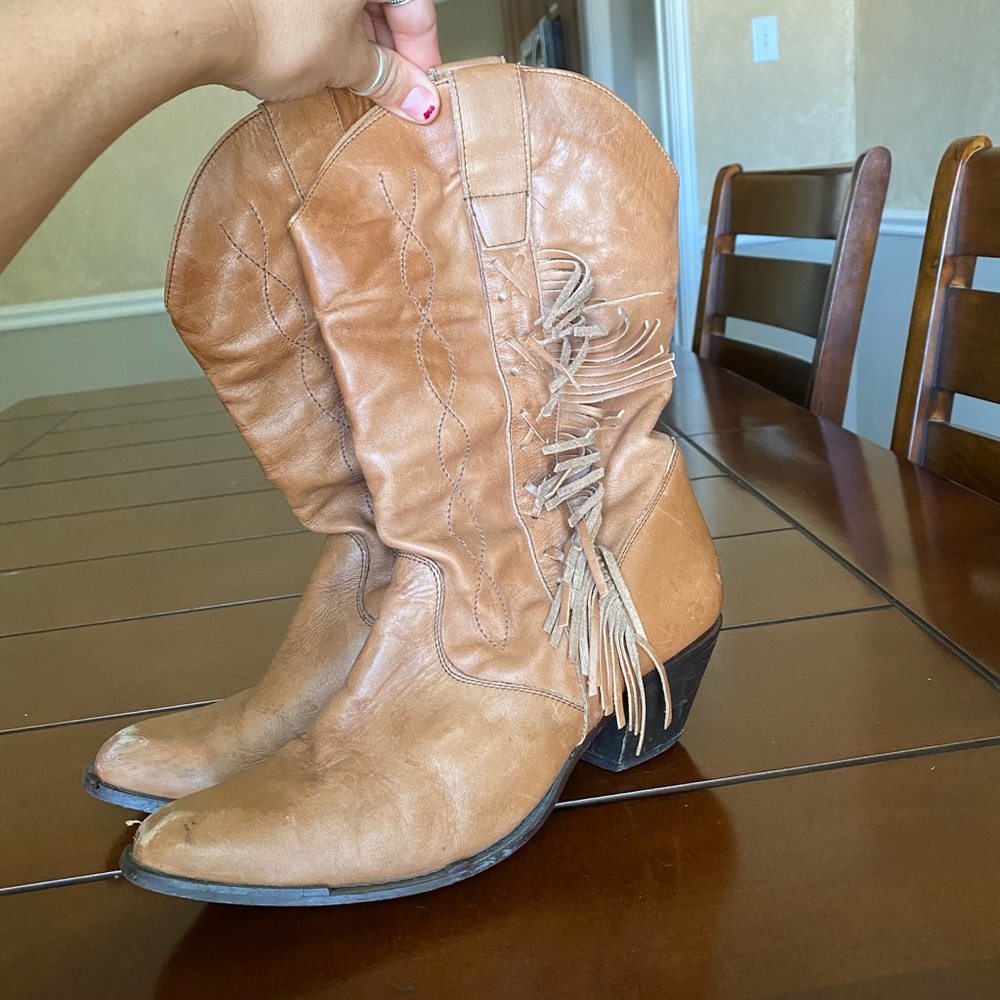 VINTAGE Durango fringe cowgirl boots